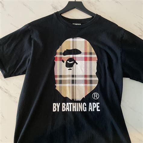 bape burberry tee.